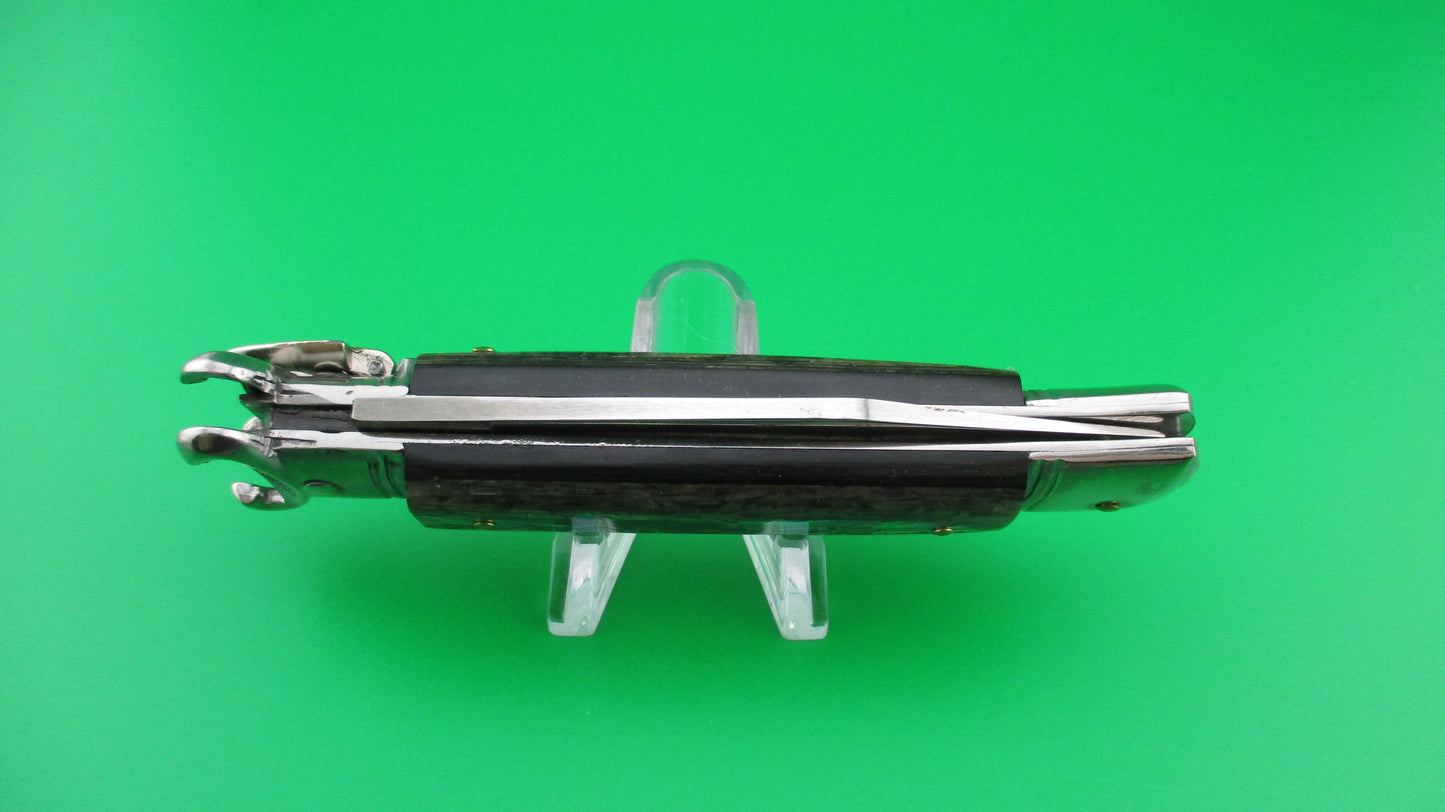 z G.O.M. INOX D.M. 20cm Italian Abalone Lever Shell puller automatic knife