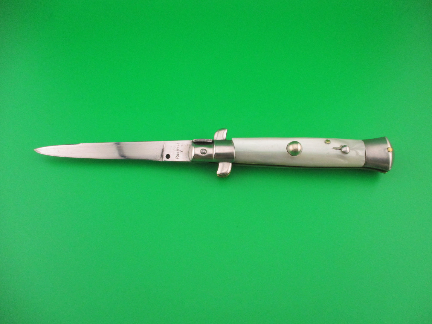 Rostfrei 7 20cm Italian Transitional Pearlex Stiletto vintage automatic knife