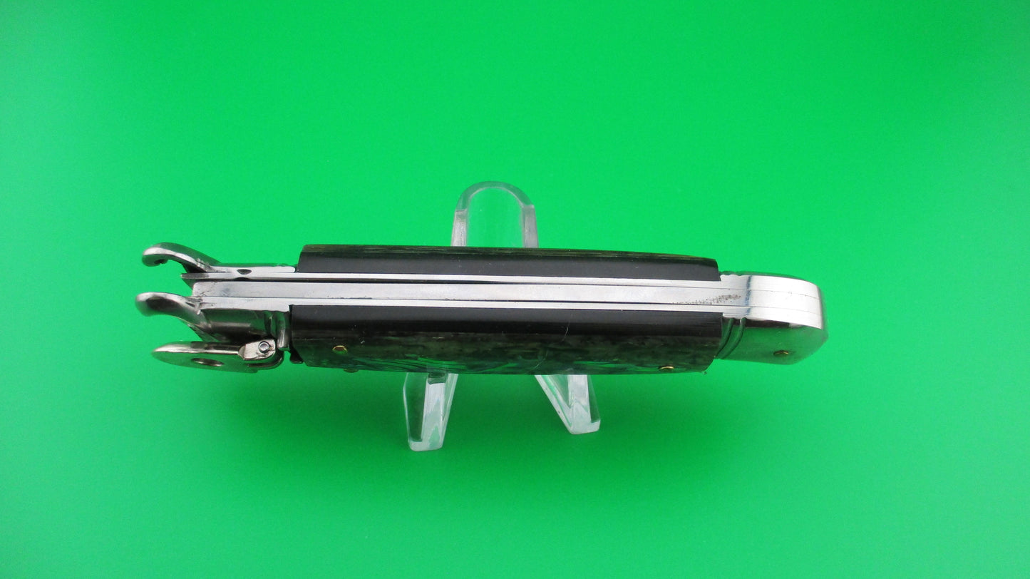 z G.O.M. INOX D.M. 20cm Italian Abalone Lever Shell puller automatic knife
