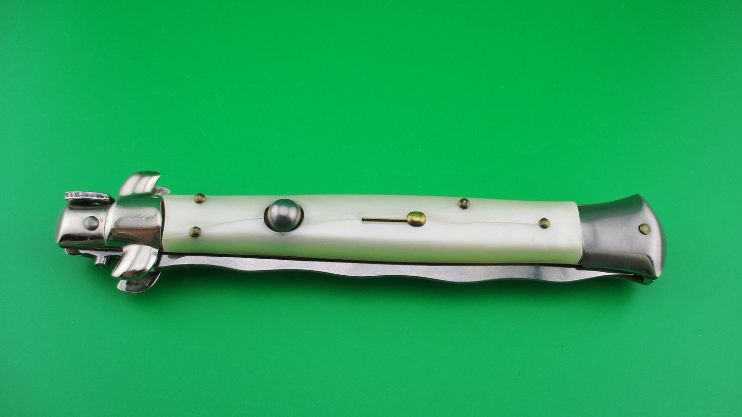 ITALY STAINLESS 28cm Italian Stiletto KRIS swivel bolster automatic knife