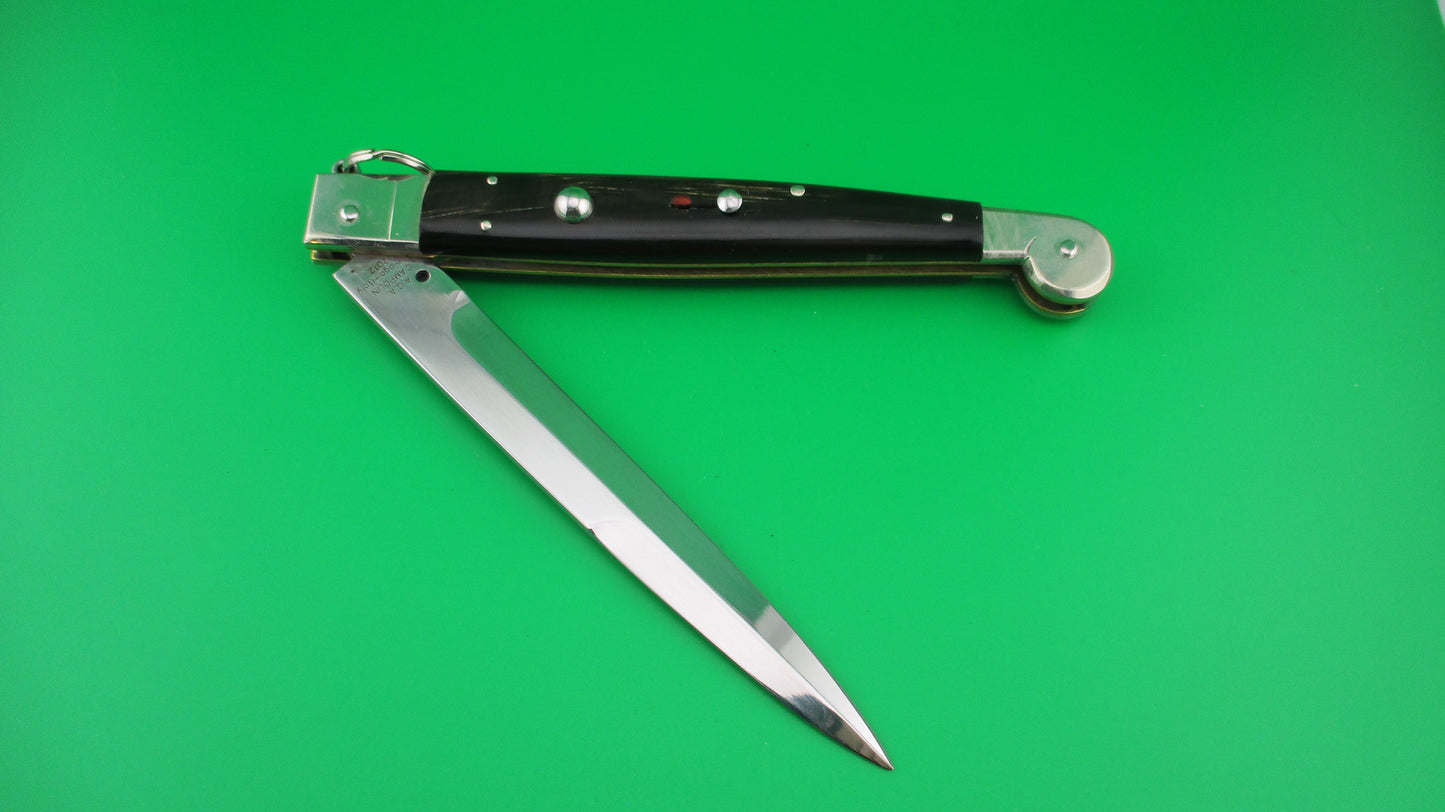 z AGA CAMPOLIN 30cm Sicilian Ring Pull Italian horn automatic knife