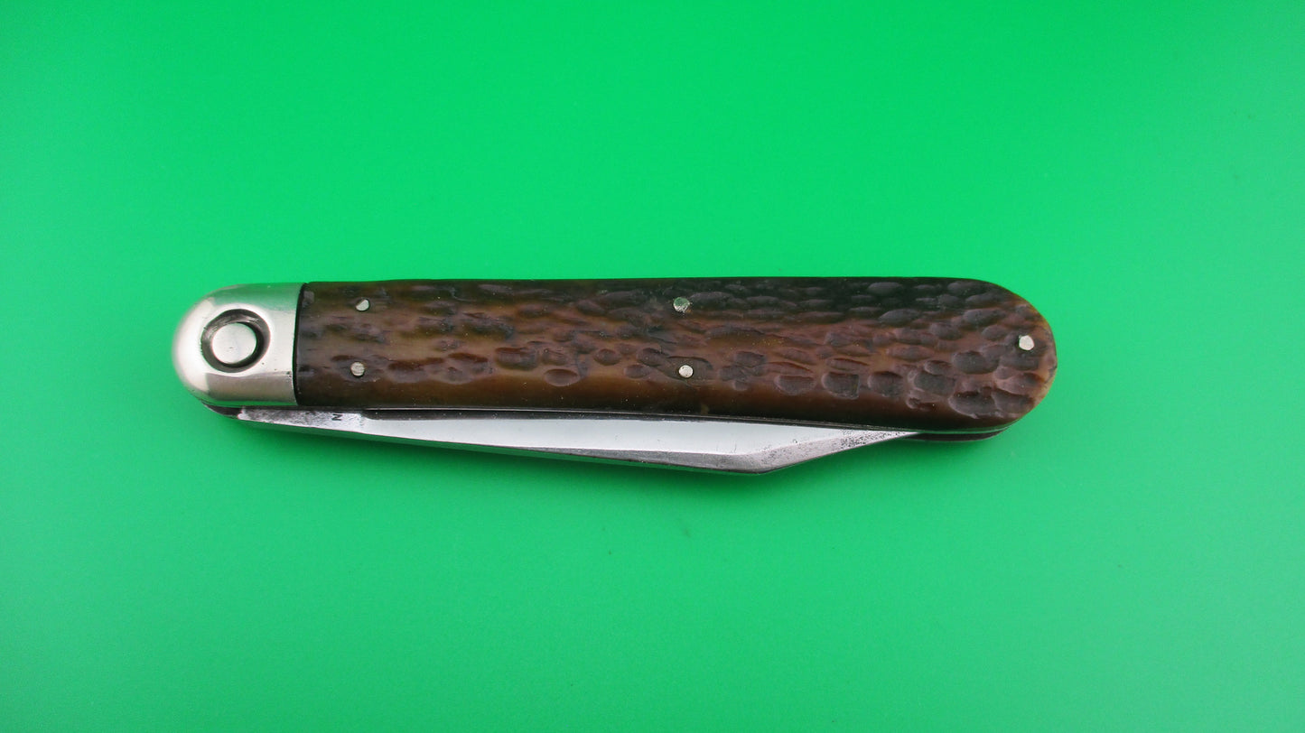 z Press Button Knife Co INVINCIBLE Hunter bone antique switchblade knife