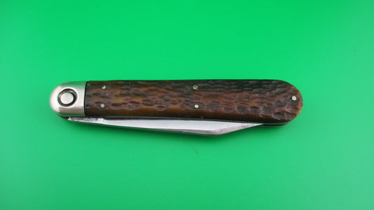 z Press Button Knife Co #1000 INVINCIBLE Hunter bone antique switchblade knife