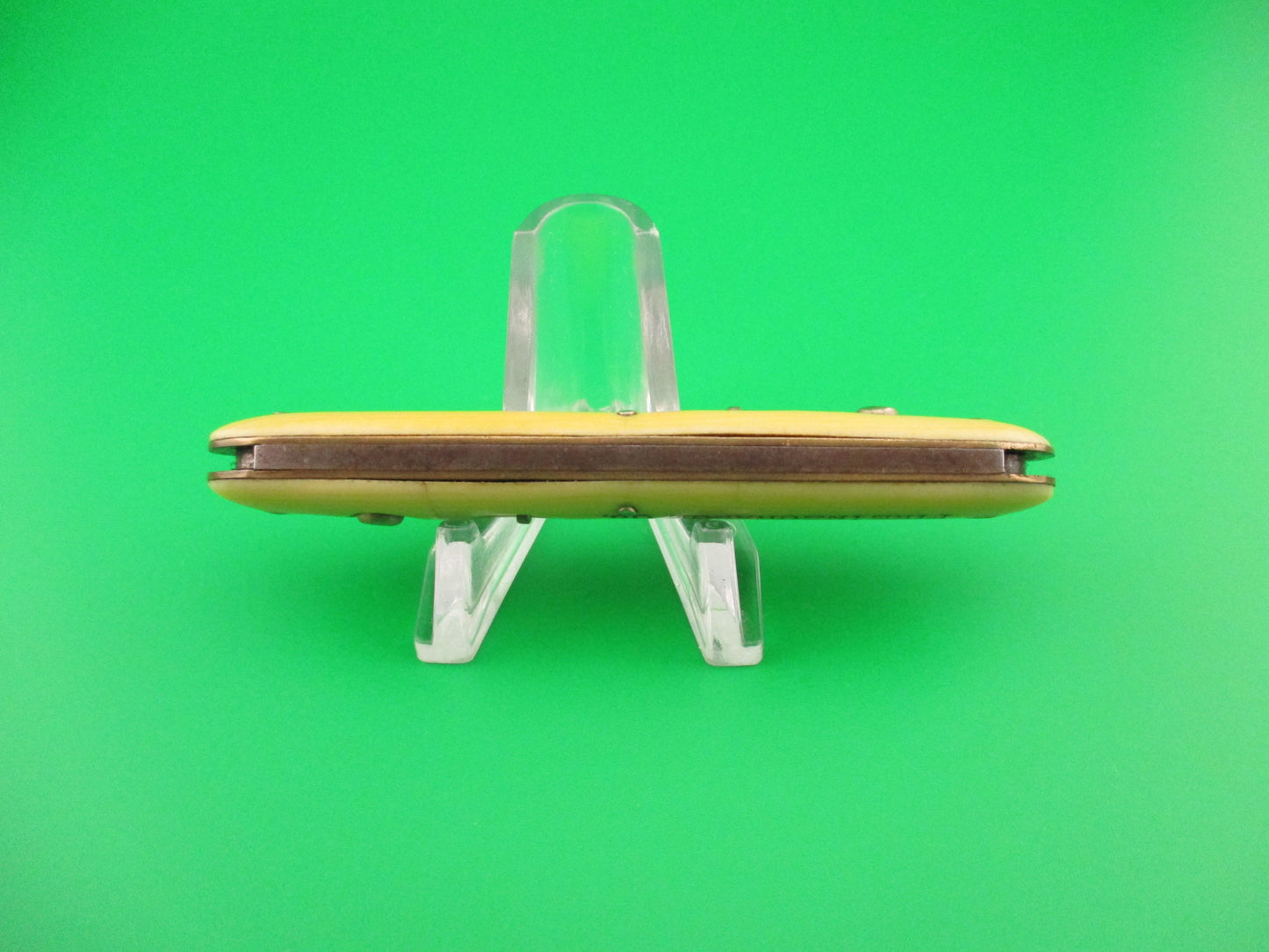 SCHRADE CUT CO medium double Ivory celluloid Fitchburg Mutual vintage switchblade knife