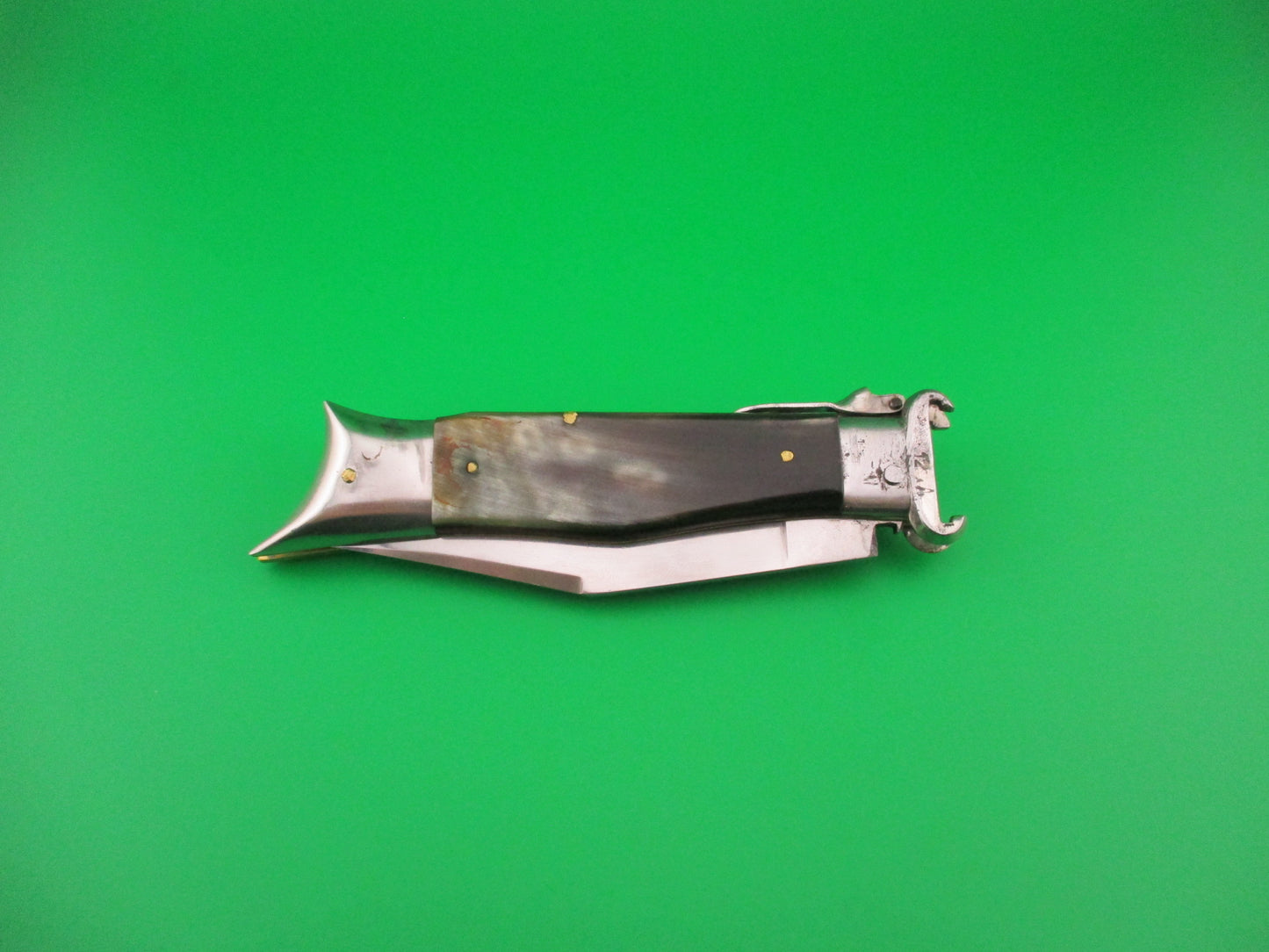 INOX 22cm Italian Deer foot Shark Tooth Fulcrum release Shell puller switchblade