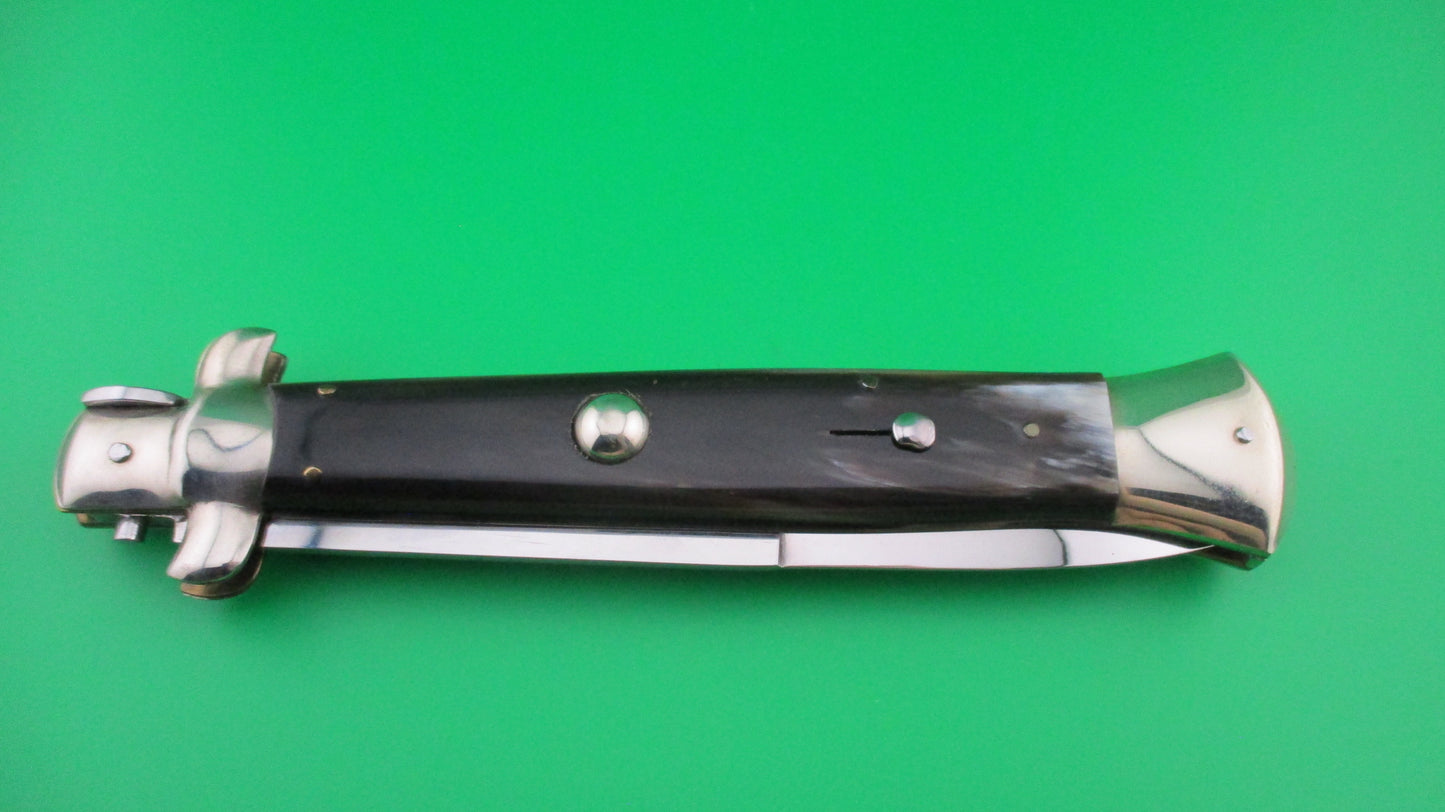 ROSTFREI ITALY 38cm Italian Stiletto Vintage 1980s horn automatic knife