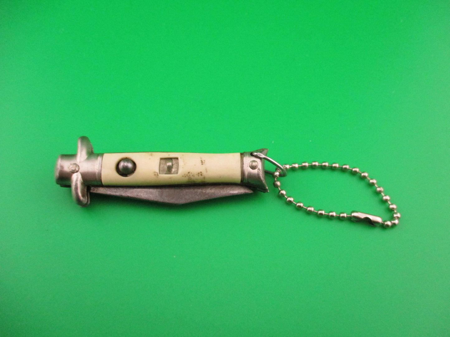 Colonial Snappy Vintage 2nd Gen 1950s Loyal Order of Moose keychain switchblade knife