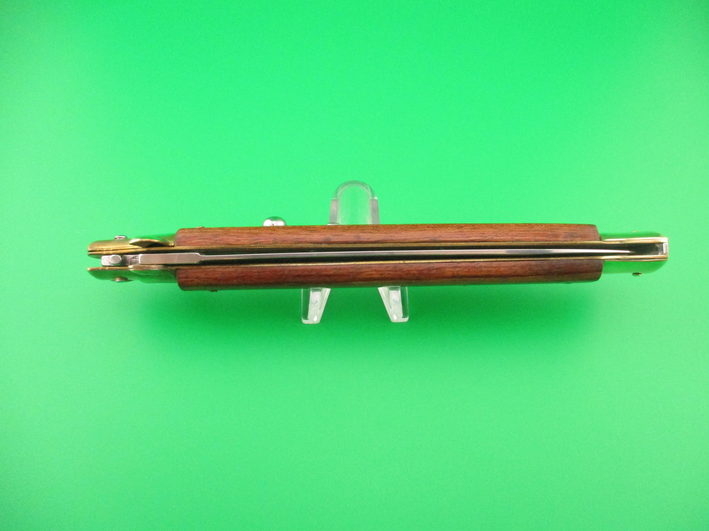AB ITALY 33cm Italian Swivel bolster Dagger grind Wood scales vintage automatic knife