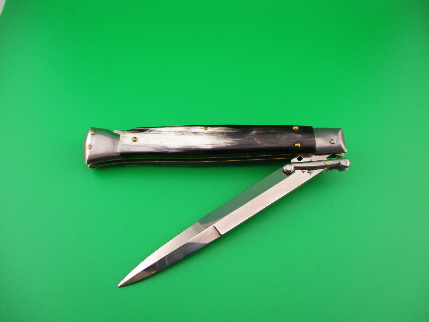 FRANK B ITALY D.M. Dolphin 28cm Italian Swing Guard Brazilian horn automatic knife