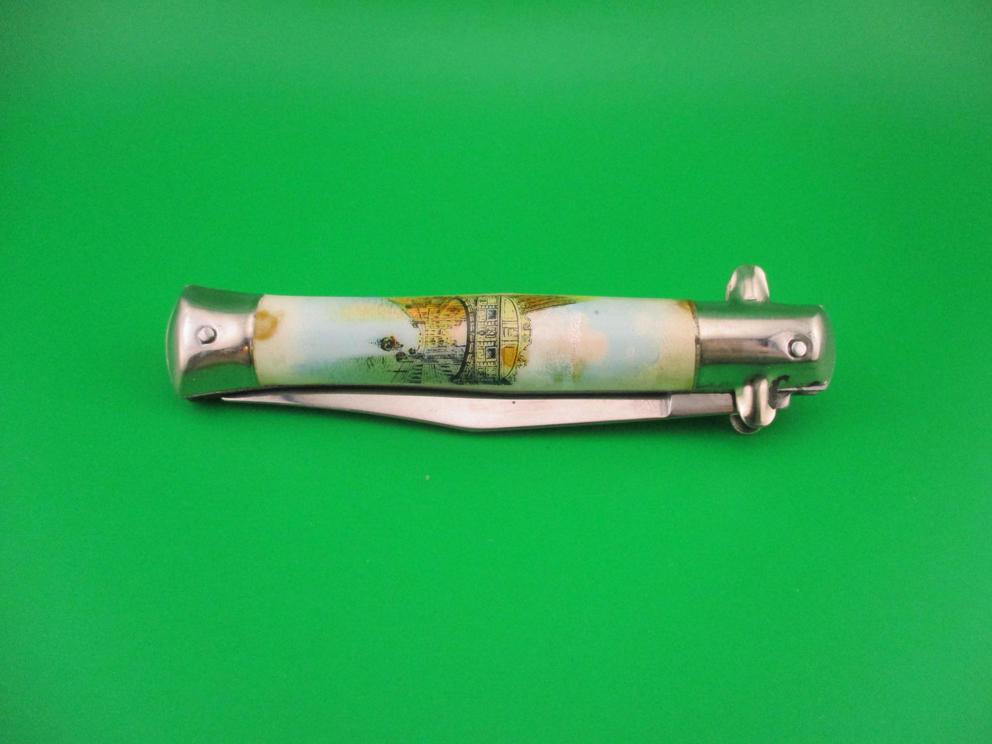 INOX 18cm Italian Tourist Venice Gondola switchblade knife