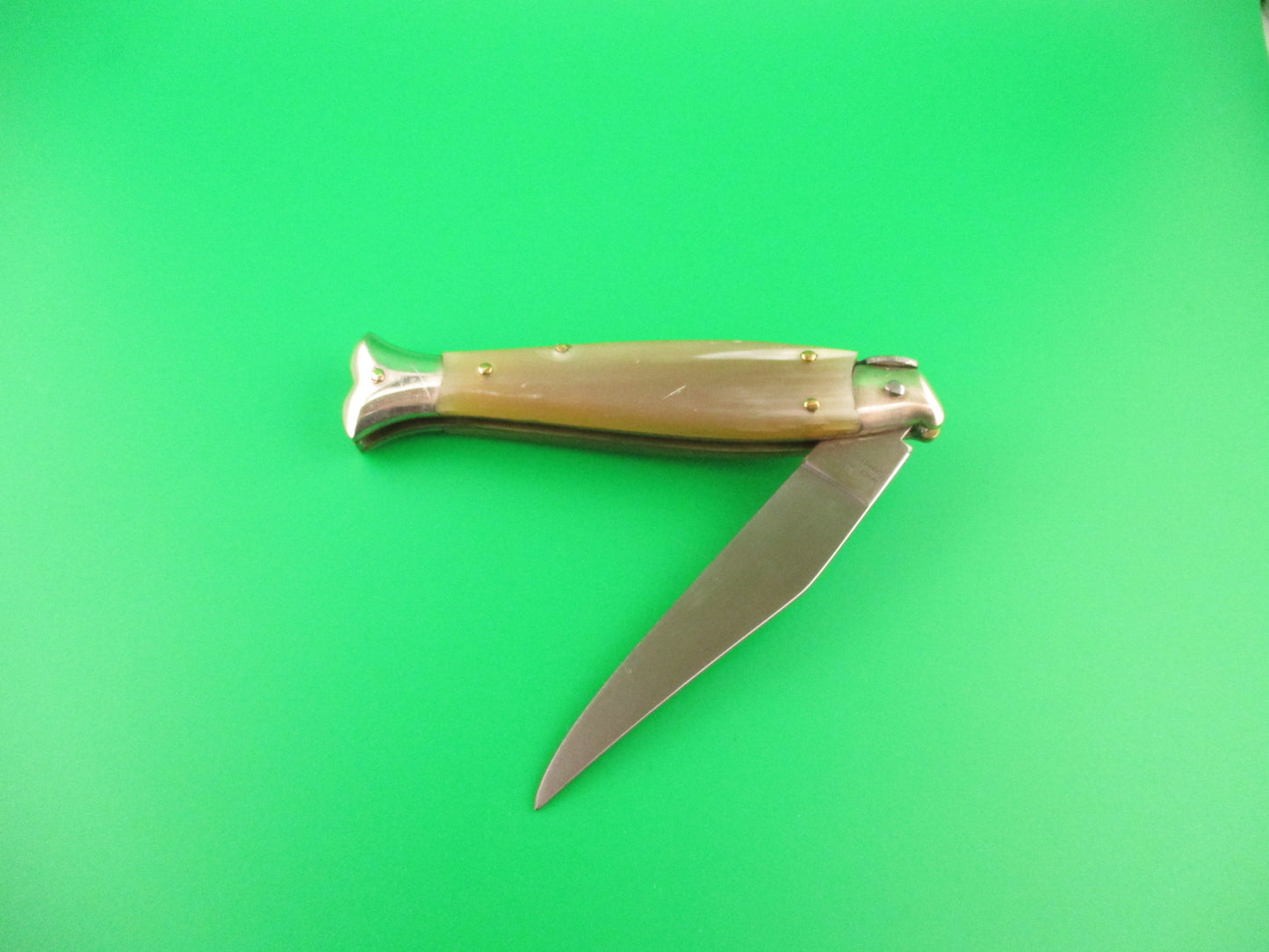 AKC 20cm Italian Picklock Fishtail Honey horn automatic knife