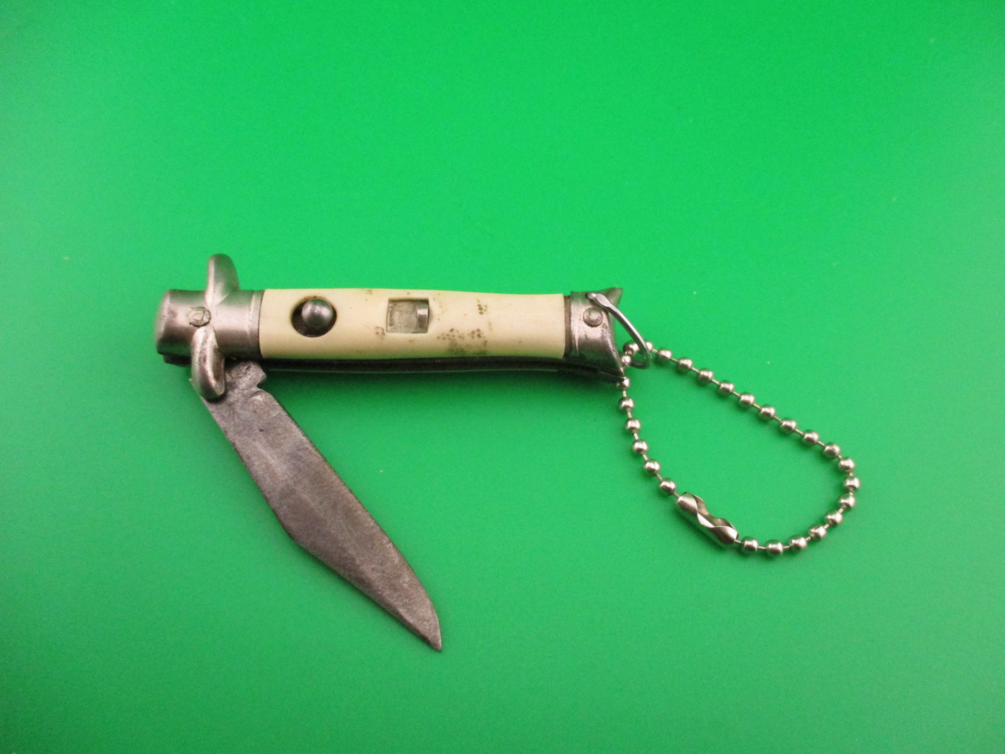 Colonial Snappy Vintage 2nd Gen 1950s Loyal Order of Moose keychain switchblade knife