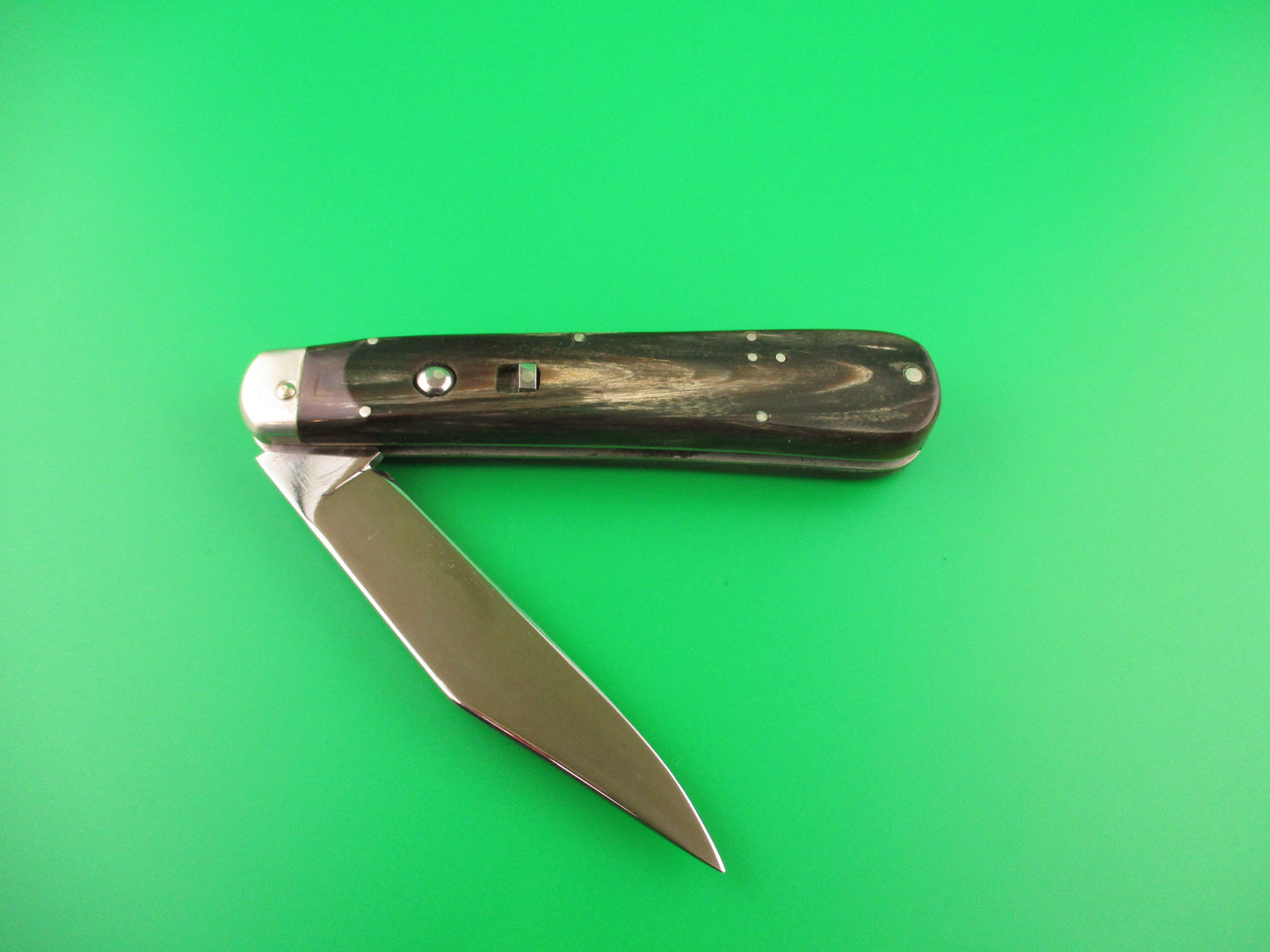 z Custom Hand Made Switchblade Schrade Hunter inspired Clip blade horn unmarked