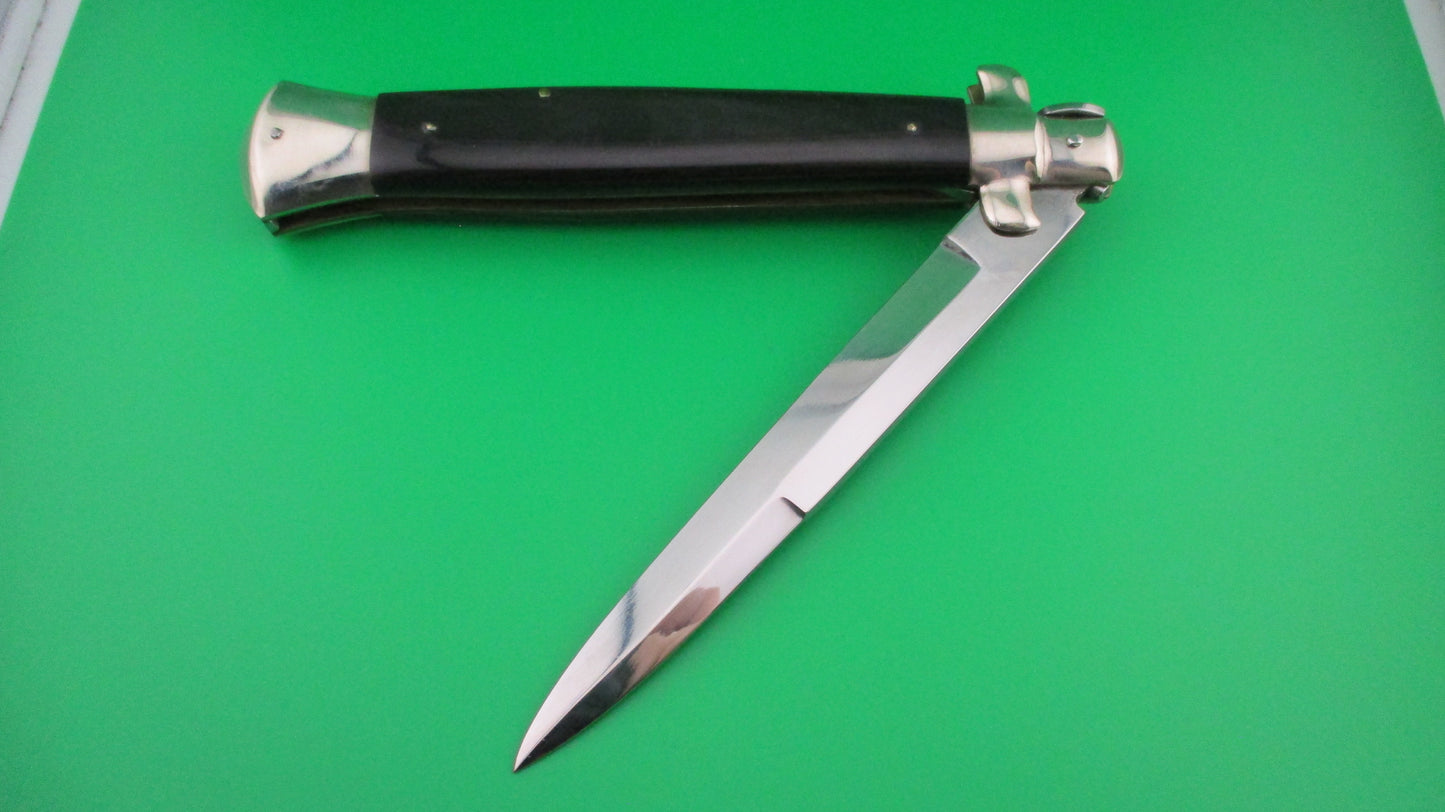 ROSTFREI ITALY 38cm Italian Stiletto Vintage 1980s horn automatic knife