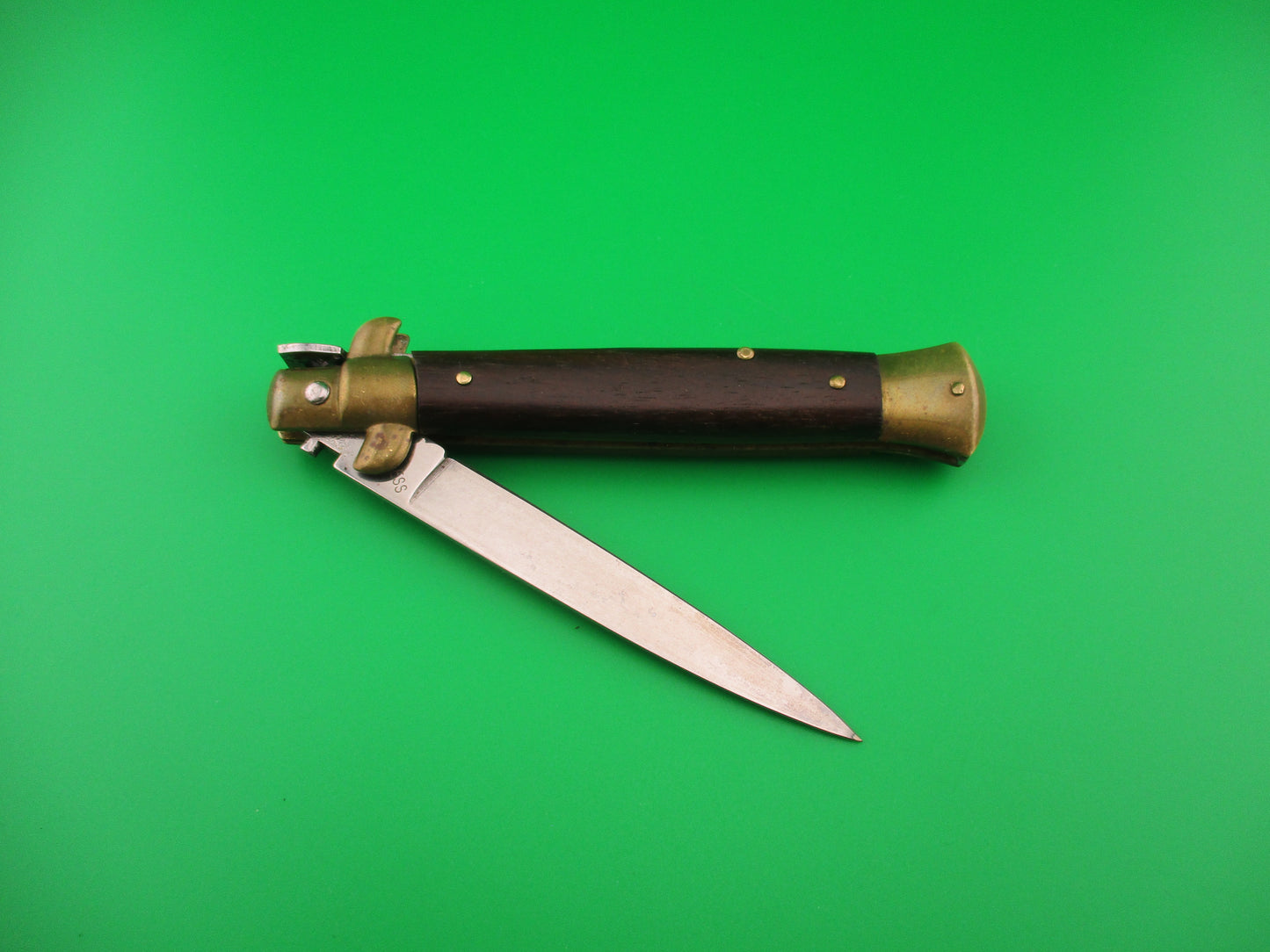 STAINLESS (slant) UD96A000103 PATENT 23cm Italian Stiletto bolster release switchblade