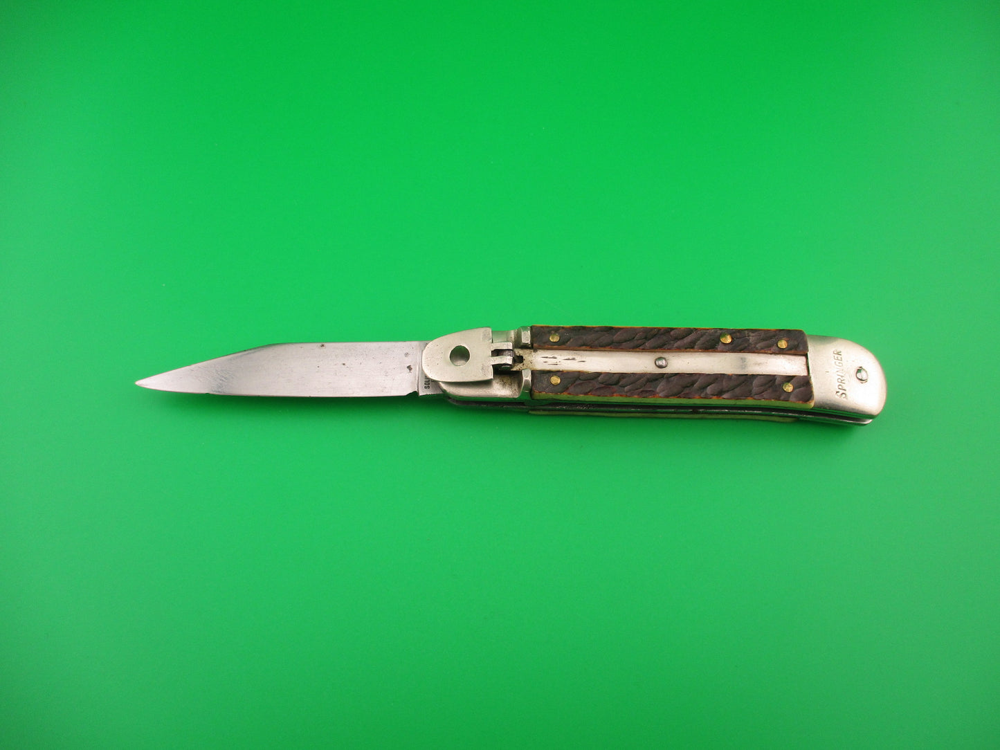 SOLINGEN CUTLERY B SVOBODA GERMANY 10cm German Lever SPRINGER automatic knife