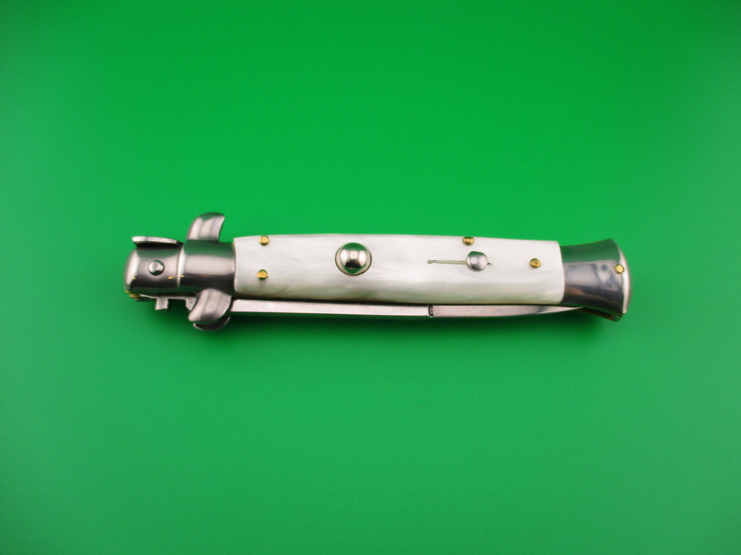 STILETTO ITALY 23cm Italian Stiletto Pearlex vintage 1990s automatic knife