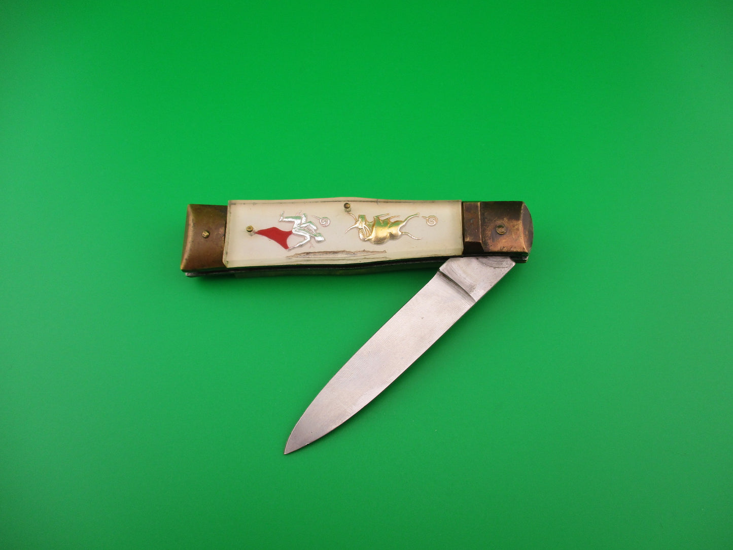 FES ROSTFREI 19cm Japanese Bullfighter Dragon Lever vintage automatic knife