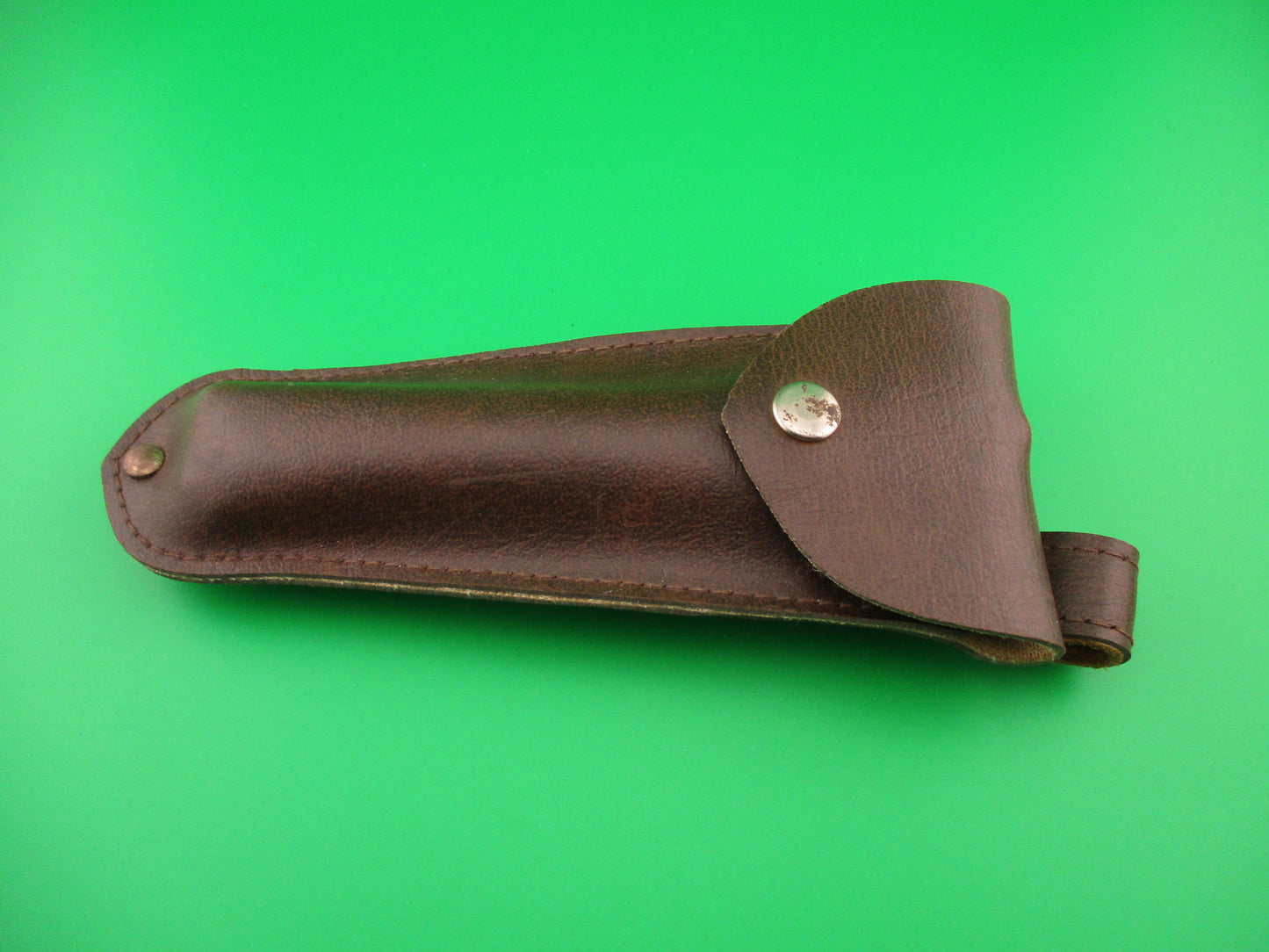 INOX Vintage 27cm French Stag Large Coffin Knife switchblade w belt sheath