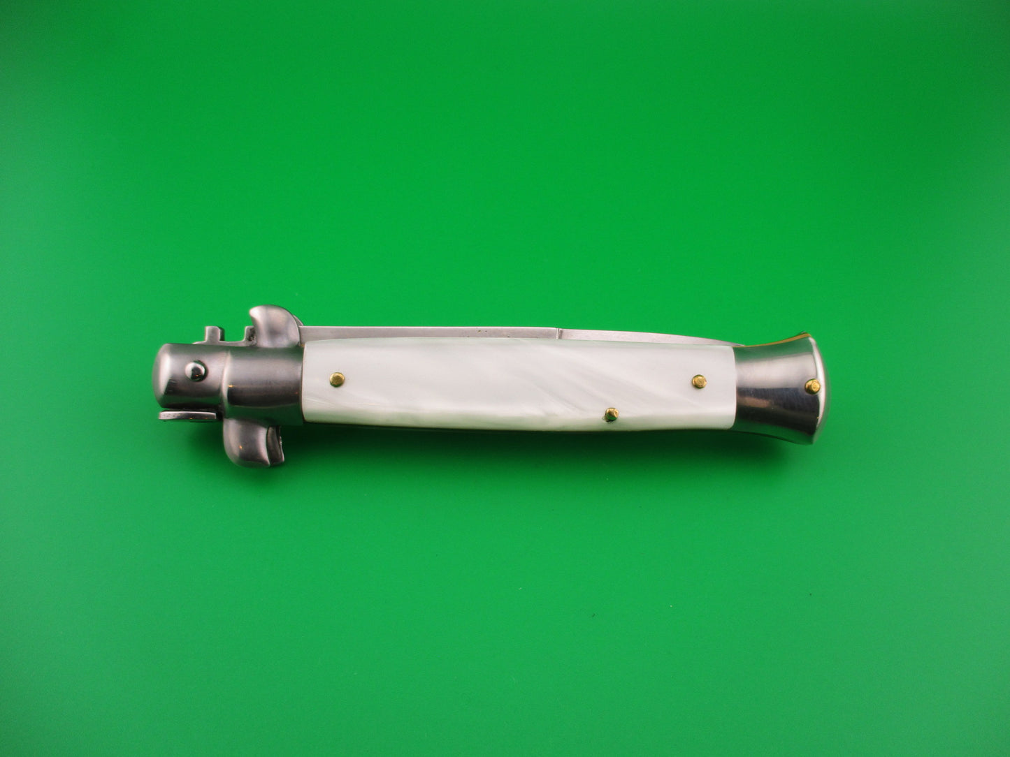 STILETTO ITALY 23cm Italian Stiletto Pearlex vintage 1990s automatic knife