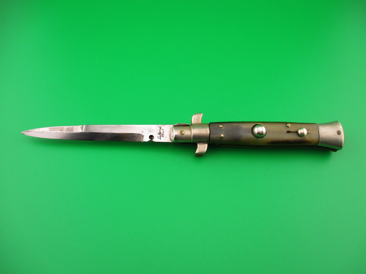 Latama ITALY 20cm Italian Picklock 1950 vintage automatic knife light horn