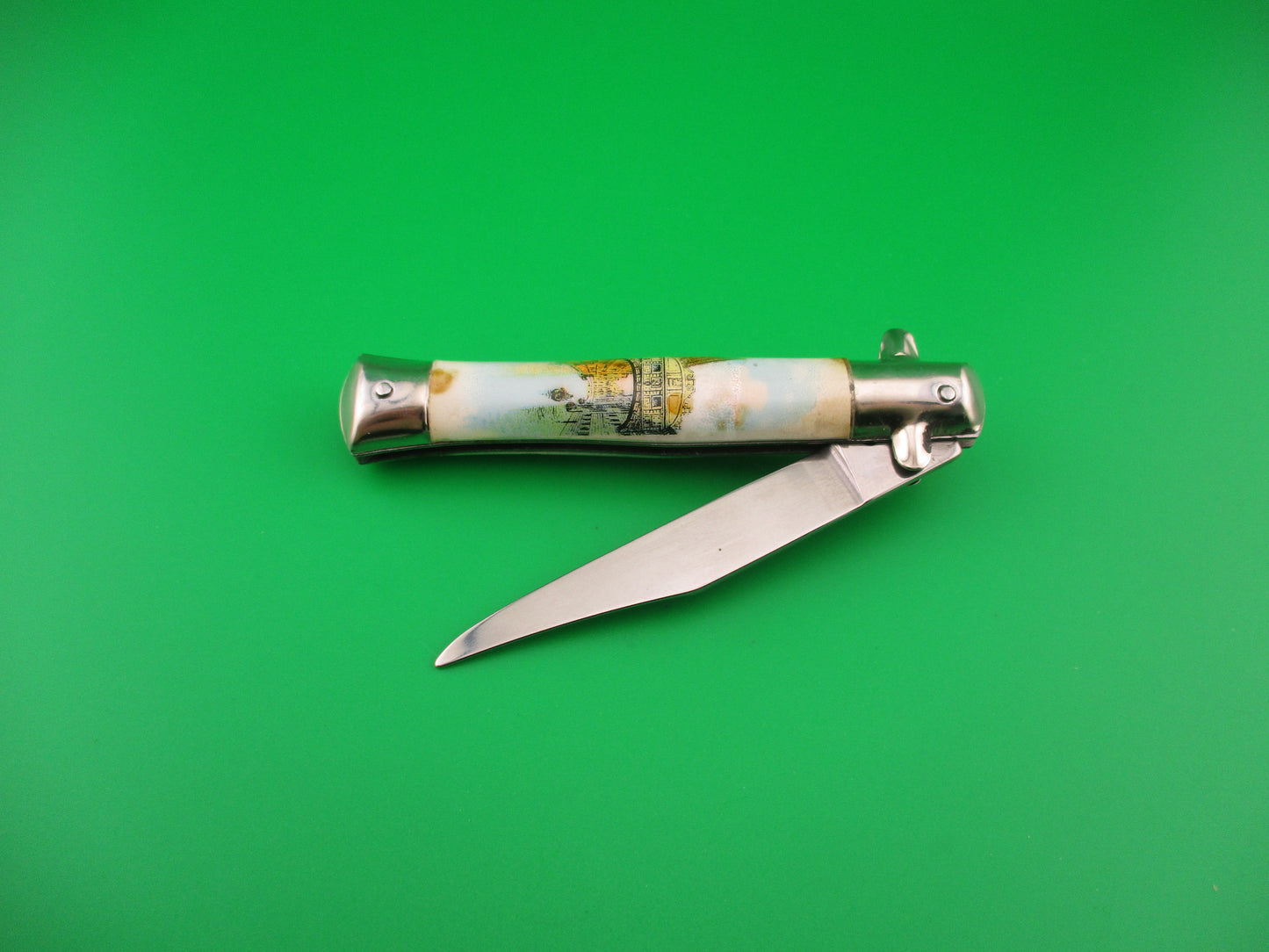INOX 18cm Italian Tourist Venice Gondola switchblade knife
