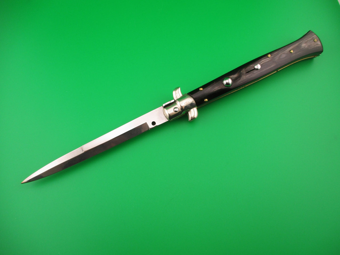FRANK B ITALY 28cm Italian Stiletto Swivel bolster bayonet Fantail automatic knife