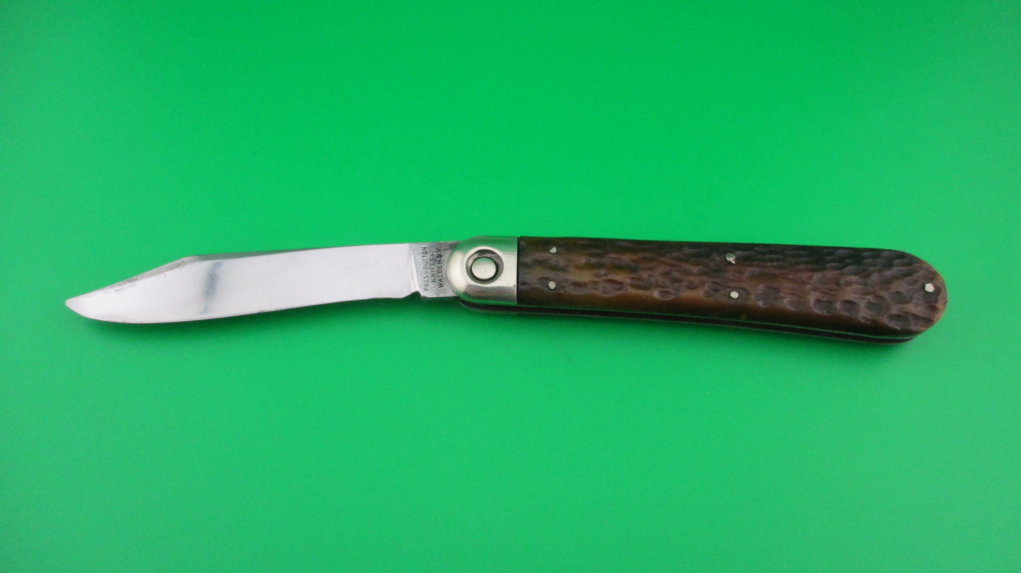 z Press Button Knife Co INVINCIBLE Hunter bone antique switchblade knife
