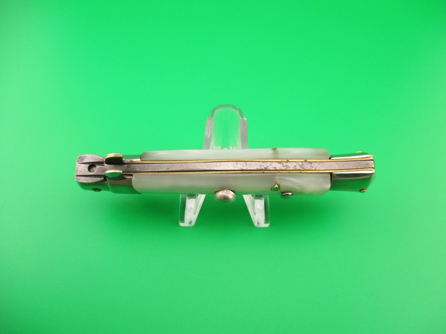 Rostfrei 7 20cm Italian Transitional Pearlex Stiletto vintage automatic knife