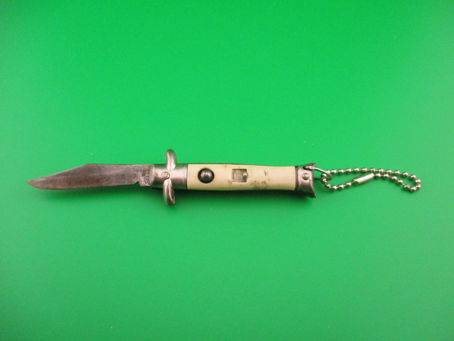 Colonial Snappy Vintage 2nd Gen 1950s Loyal Order of Moose keychain switchblade knife