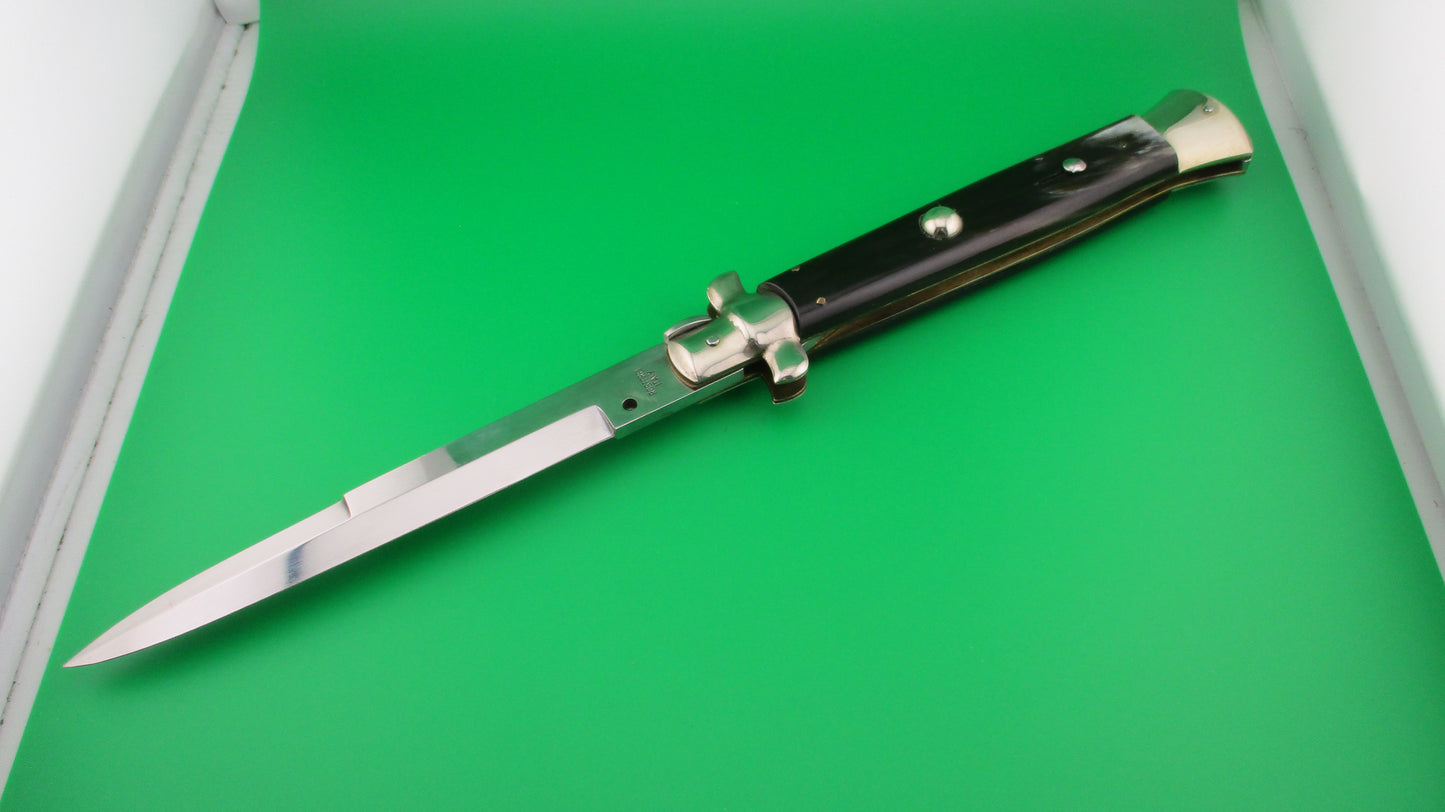ROSTFREI ITALY 38cm Italian Stiletto Vintage 1980s horn automatic knife