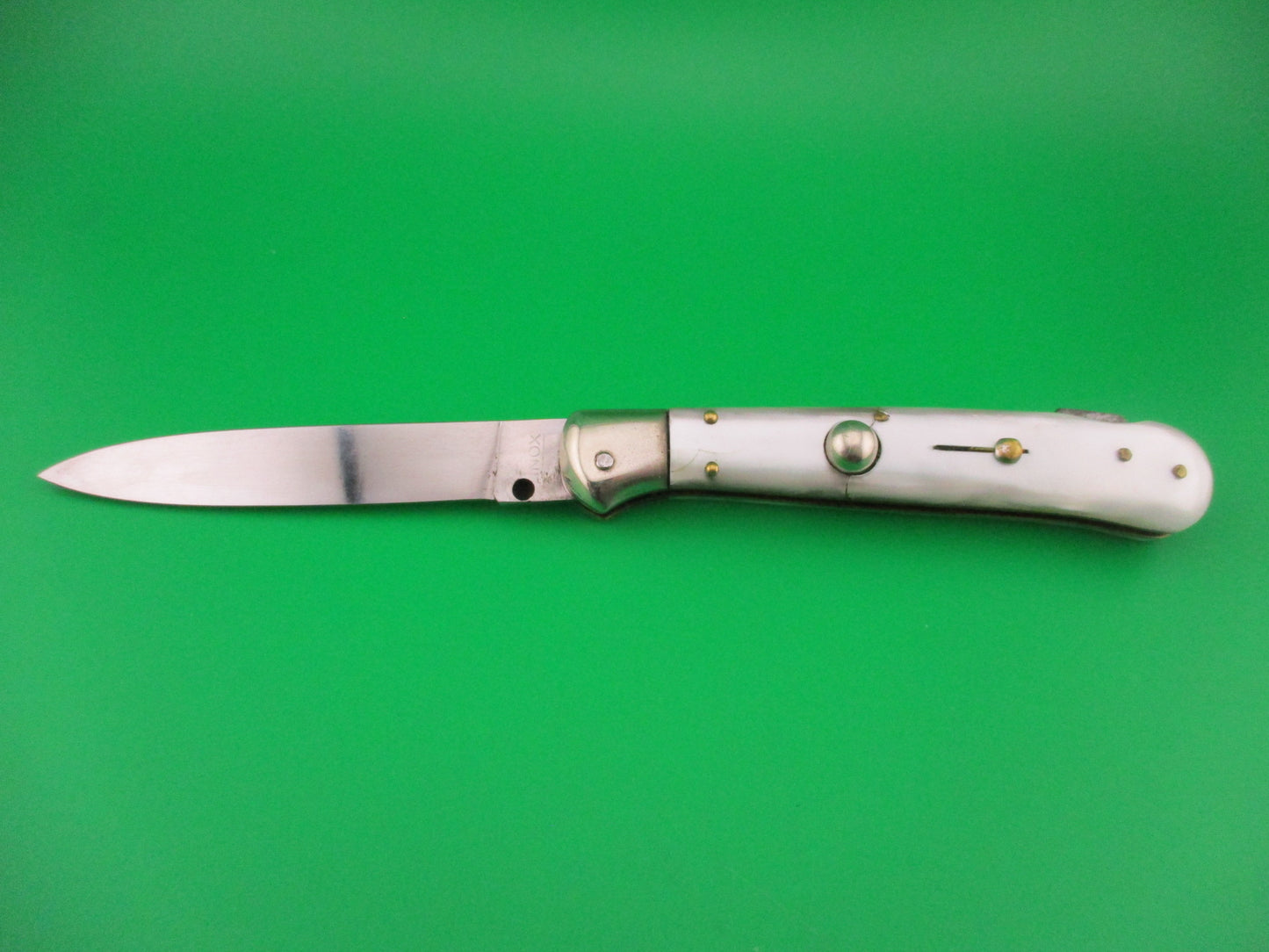 INOX 20cm Italian Birds head Humpback Pearlex vintage automatic knife