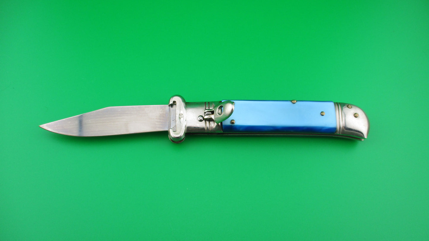 z Italian 20cm Lever Shell puller Blue Pearlex automatic knife