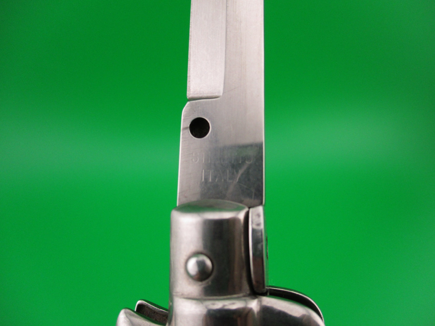 STILETTO ITALY 23cm Italian Stiletto Dark horn swivel bolster switchblade knife