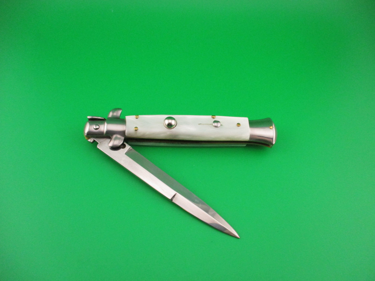 STILETTO ITALY 23cm Italian Stiletto Pearlex vintage 1990s automatic knife