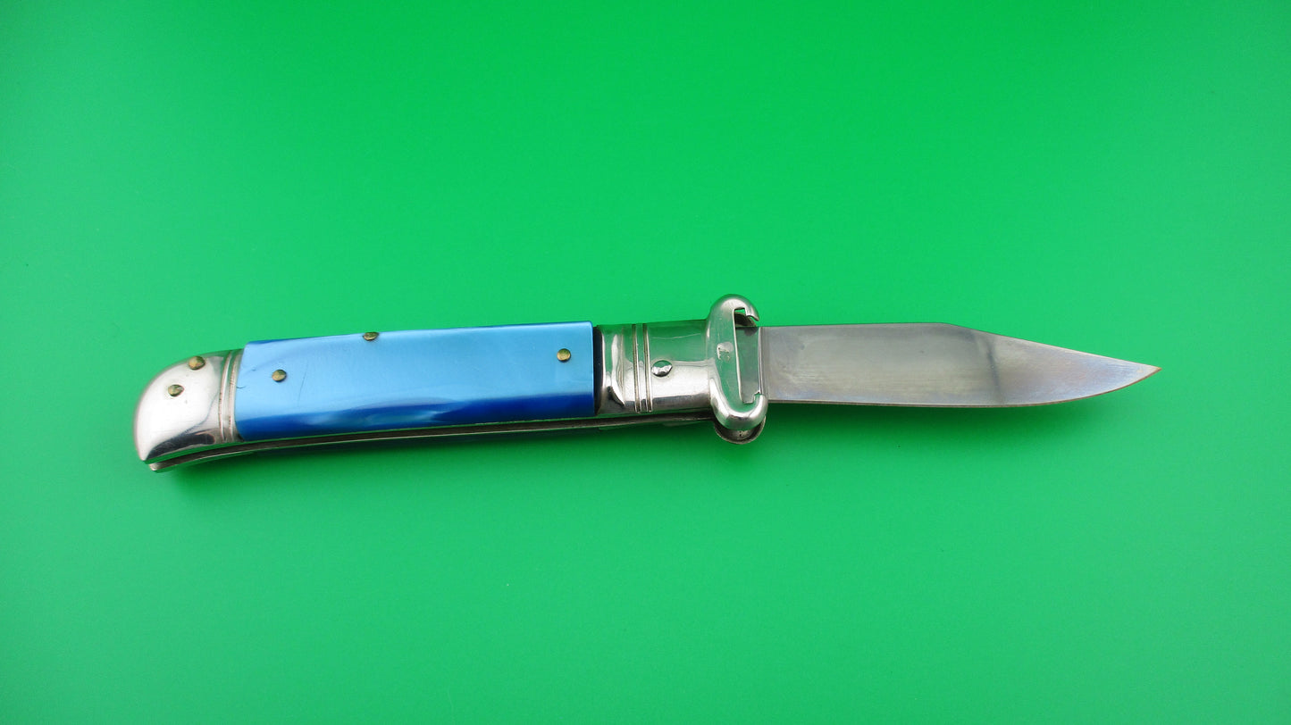 z Italian 20cm Lever Shell puller Blue Pearlex automatic knife