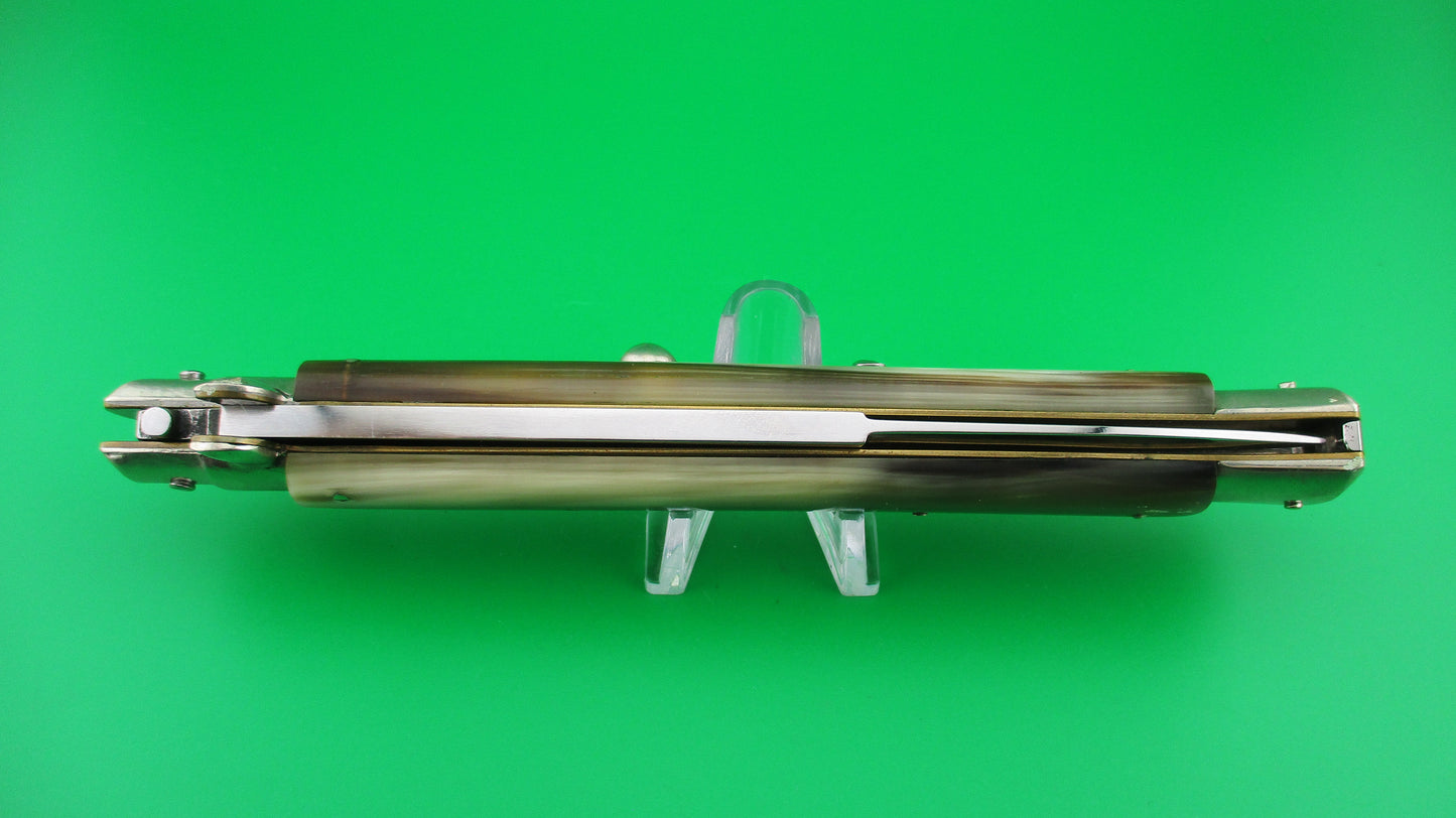z AGA CAMPOLIN 33cm Picklock Stiletto Brazilian Honey horn automatic knife
