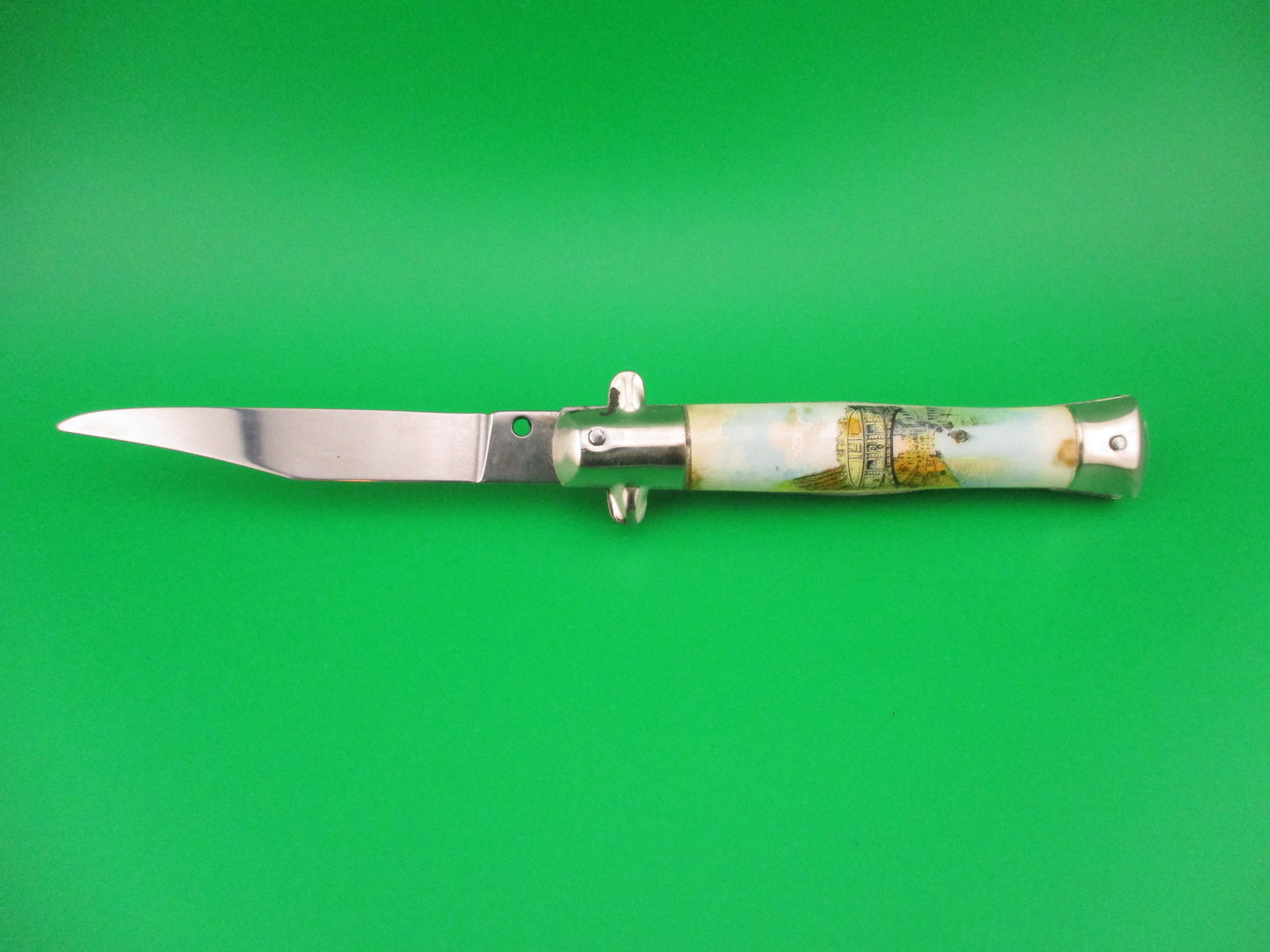 INOX 18cm Italian Tourist Venice Gondola switchblade knife
