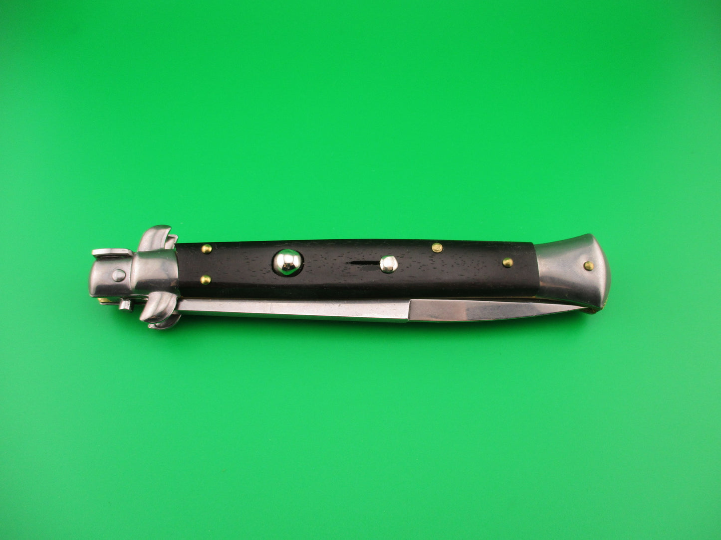 Frank B ITALY 28cm Italian Stiletto bayonet blade Ebony automatic knife