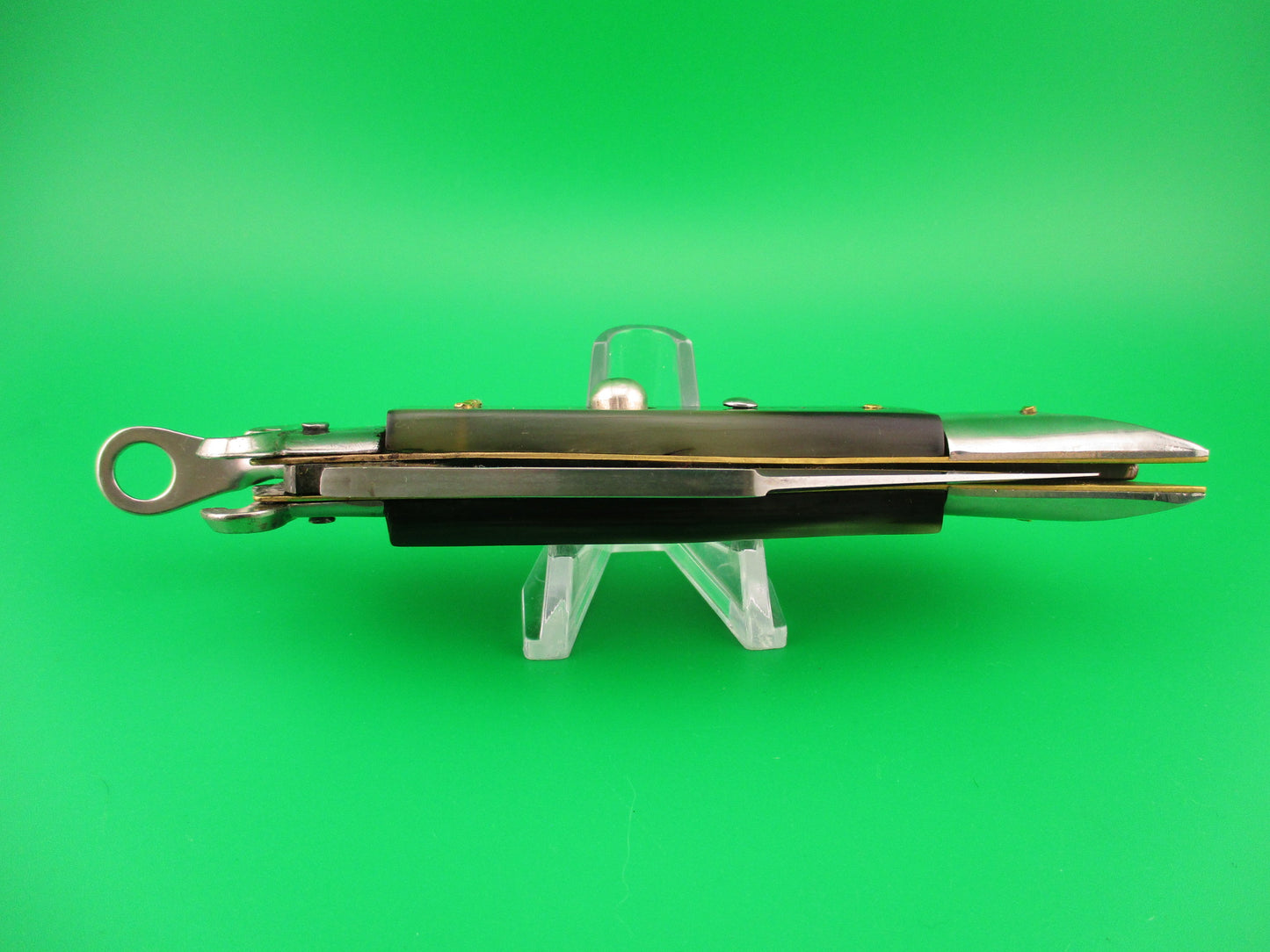 INOX 22cm Italian Deer foot Shark Tooth Fulcrum release Shell puller switchblade