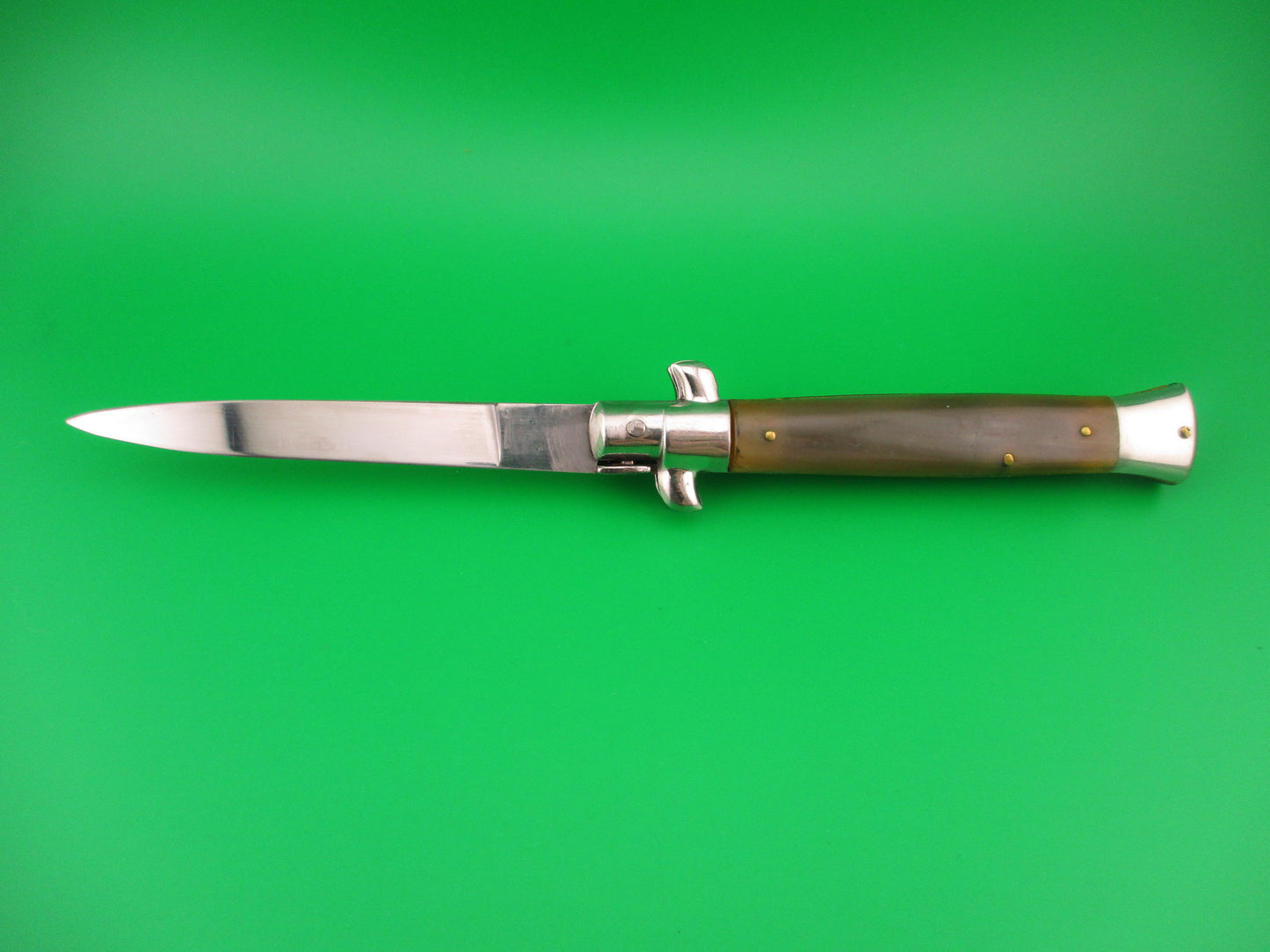 INOX 22cm Italian late transitional Stiletto swivel bolster vintage automatic knife