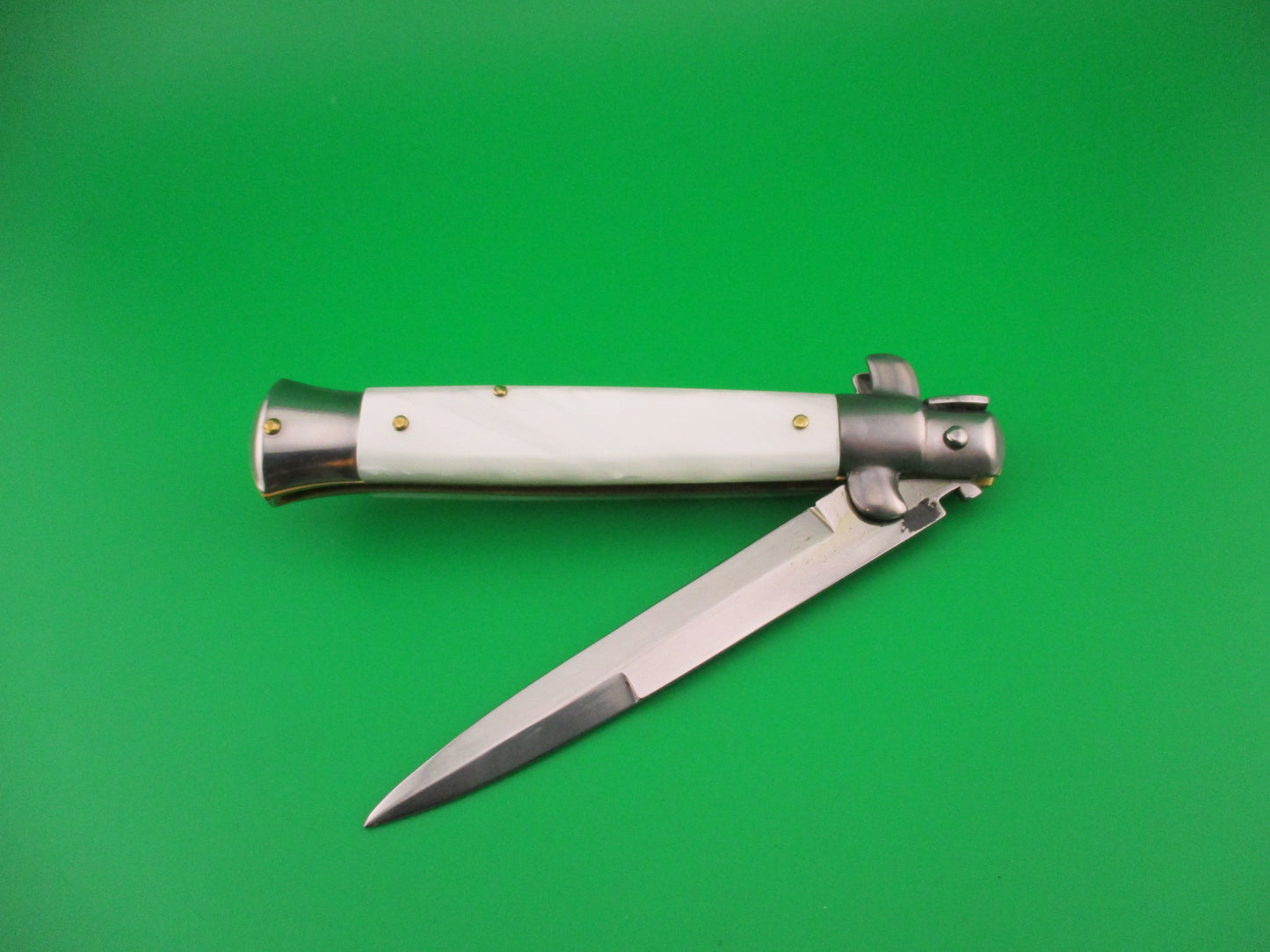 STILETTO ITALY 23cm Italian Stiletto Pearlex vintage 1990s automatic knife