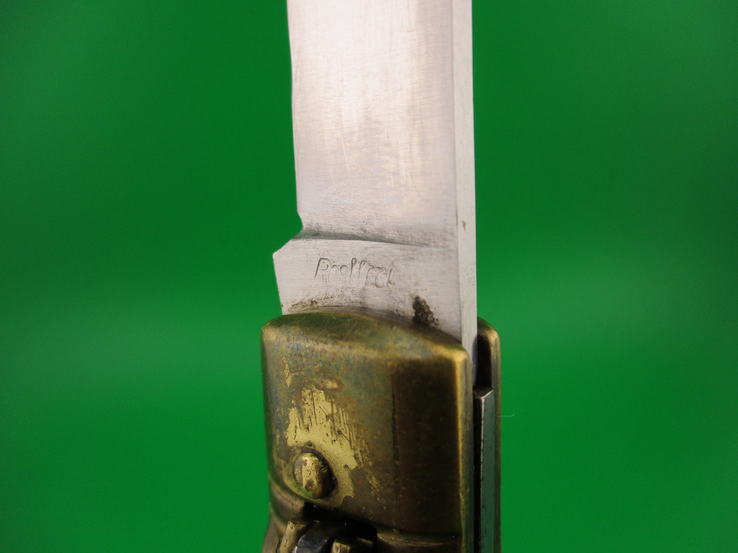 Rostfrei 20cm Italian Birds Head Pearlex Brass Lever automatic knife