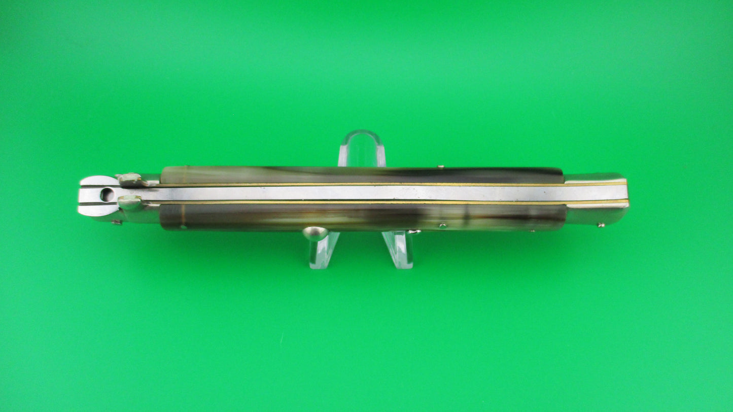 z AGA CAMPOLIN 33cm Picklock Stiletto Brazilian Honey horn automatic knife