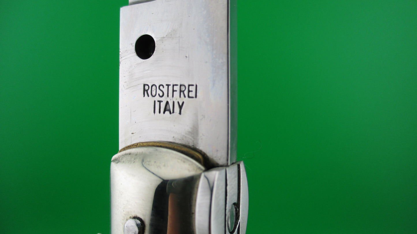 ROSTFREI ITALY 38cm Italian Stiletto Vintage 1980s horn automatic knife