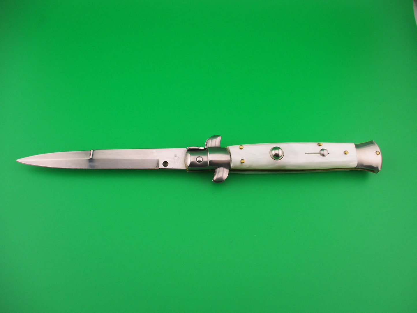 STILETTO ITALY 23cm Italian Stiletto Pearlex vintage 1990s automatic knife