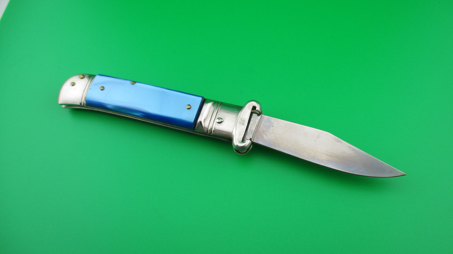 z Italian 20cm Lever Shell puller Blue Pearlex automatic knife