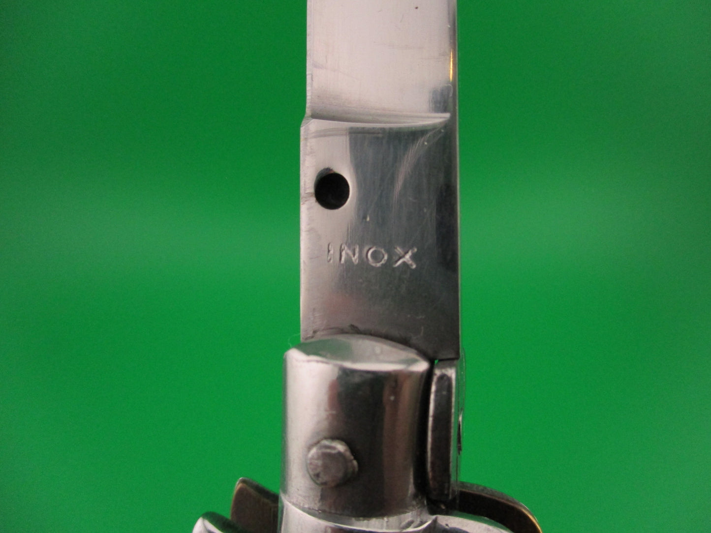 INOX 22cm Italian late transitional Stiletto swivel bolster vintage automatic knife