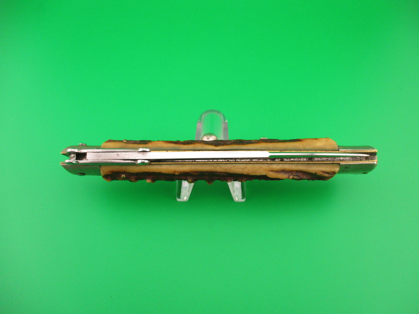 MADE IN ITALY INOXID 28cm Italian Swing Guard Stag Vintage automatic knife
