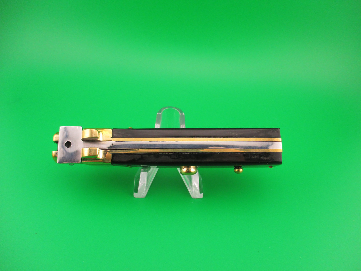 Custom Frosolone Style Horn 21cm Picklock Automatic knife by Orang Zaib